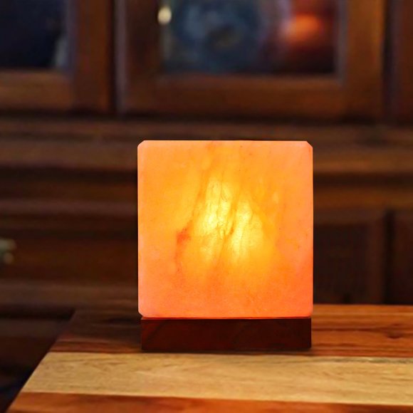 Himalayan Pink Salt Cube Lamp-Dimmer Switch -Unique Gift Idea - Picture 2 of 2